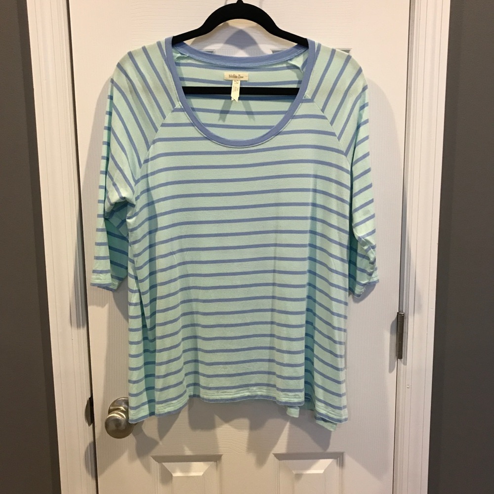 Matilda Jane Blue Raspberry Tee EUC L
